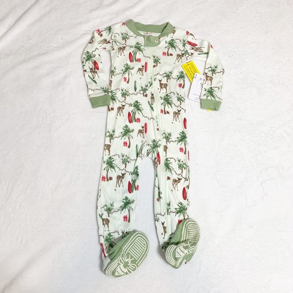 Burt's Bees Baby Pajamas New Burts Bees Organic Cotton Deer Holiday